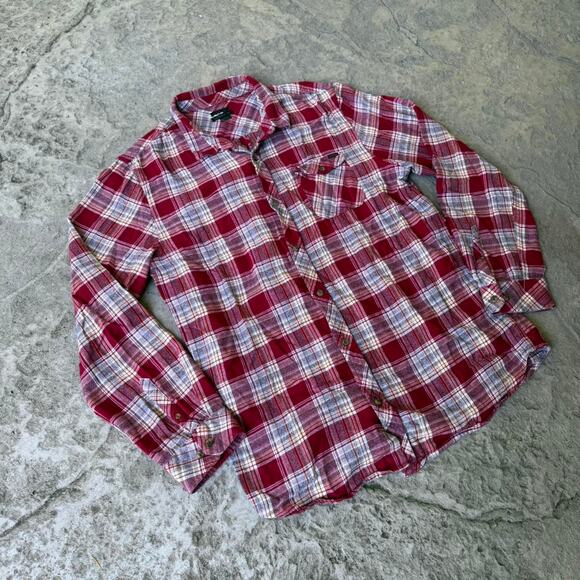 Y2K Red Olaid O’neill Plaid Longsleeve Button Down Shirt - Picture 4 of 8